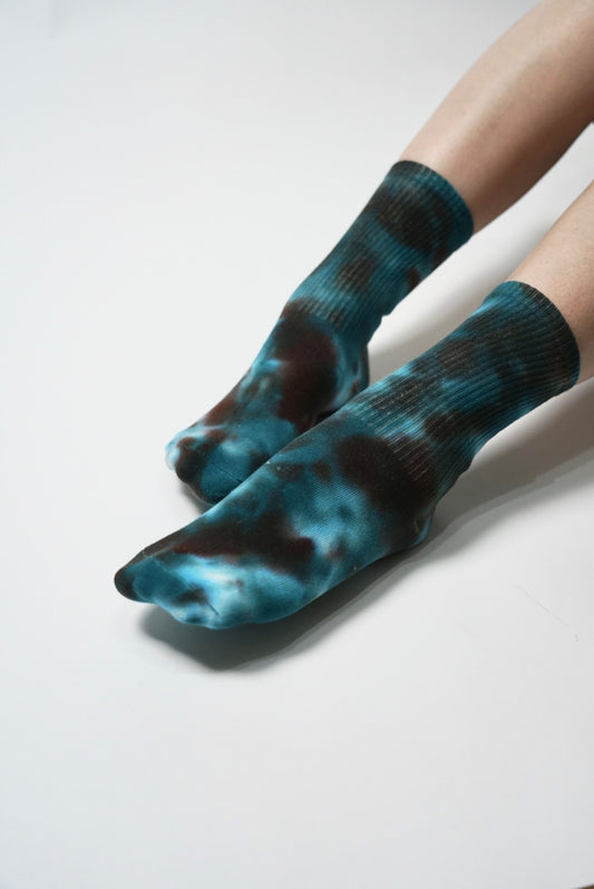歩みの装いSocks -  blue × brown