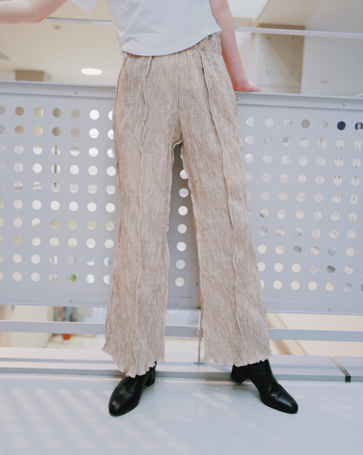 樹木の温もりpants - シェルベージュ