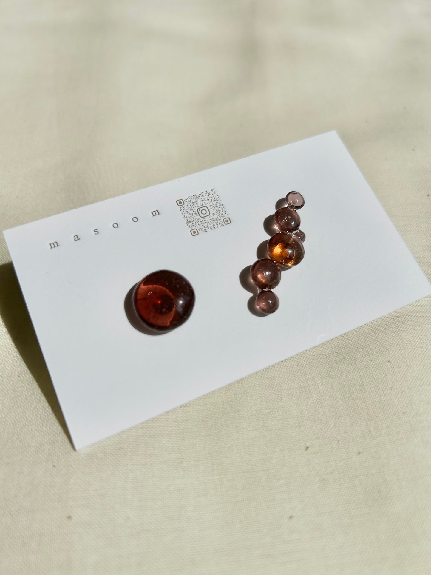 雫ピアス ー brown