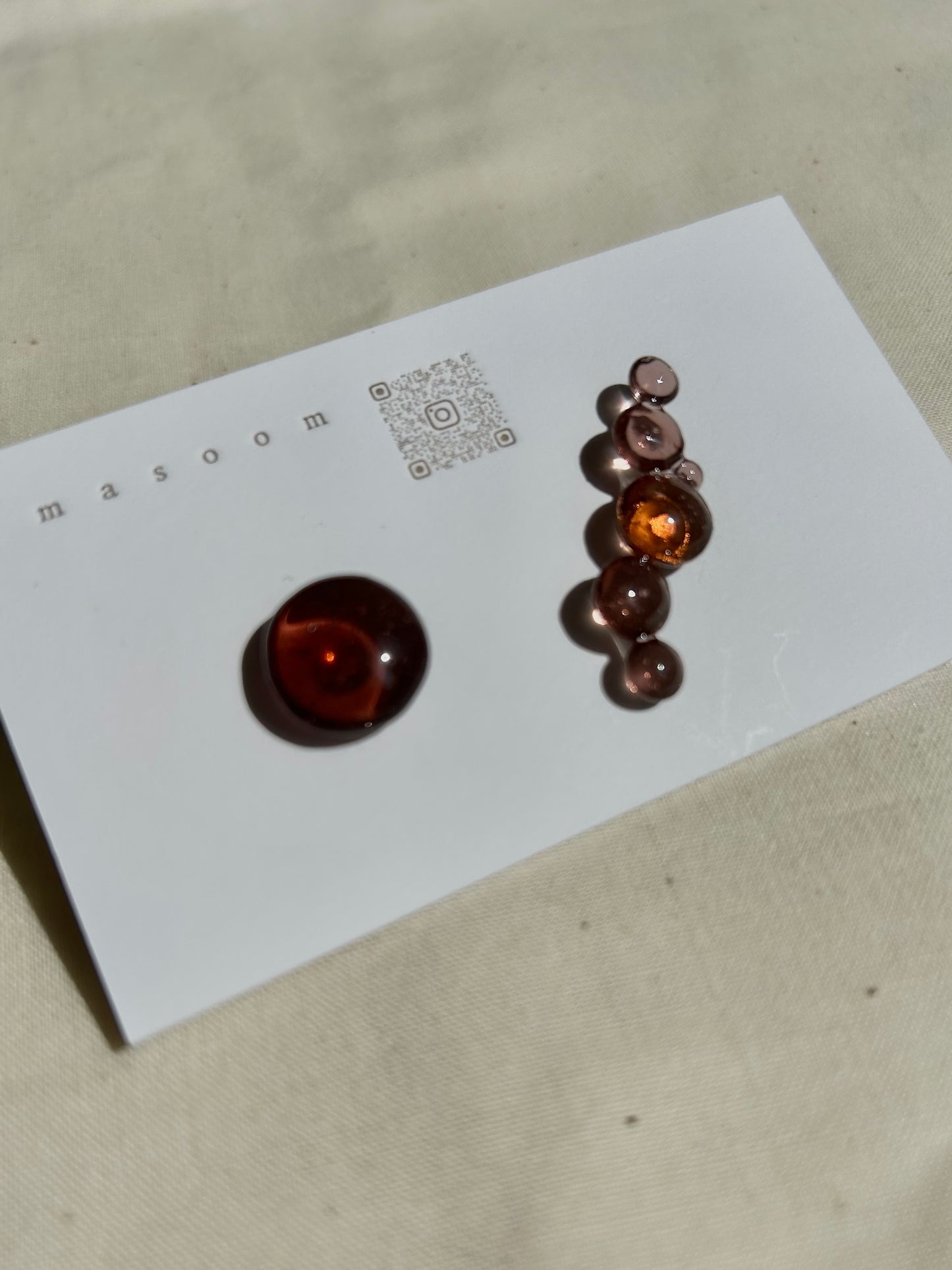 雫ピアス ー brown