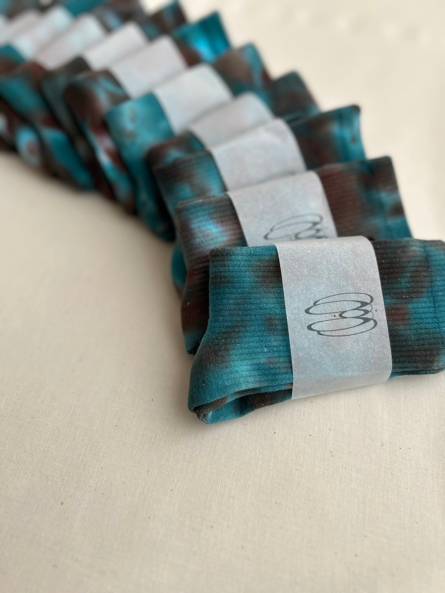 歩みの装いSocks - blue × brown