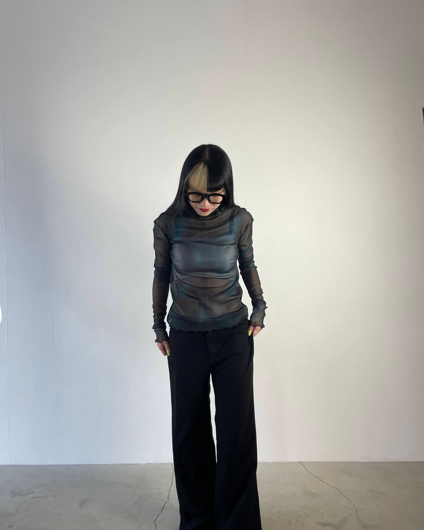 水流のせせらぎSheer tops