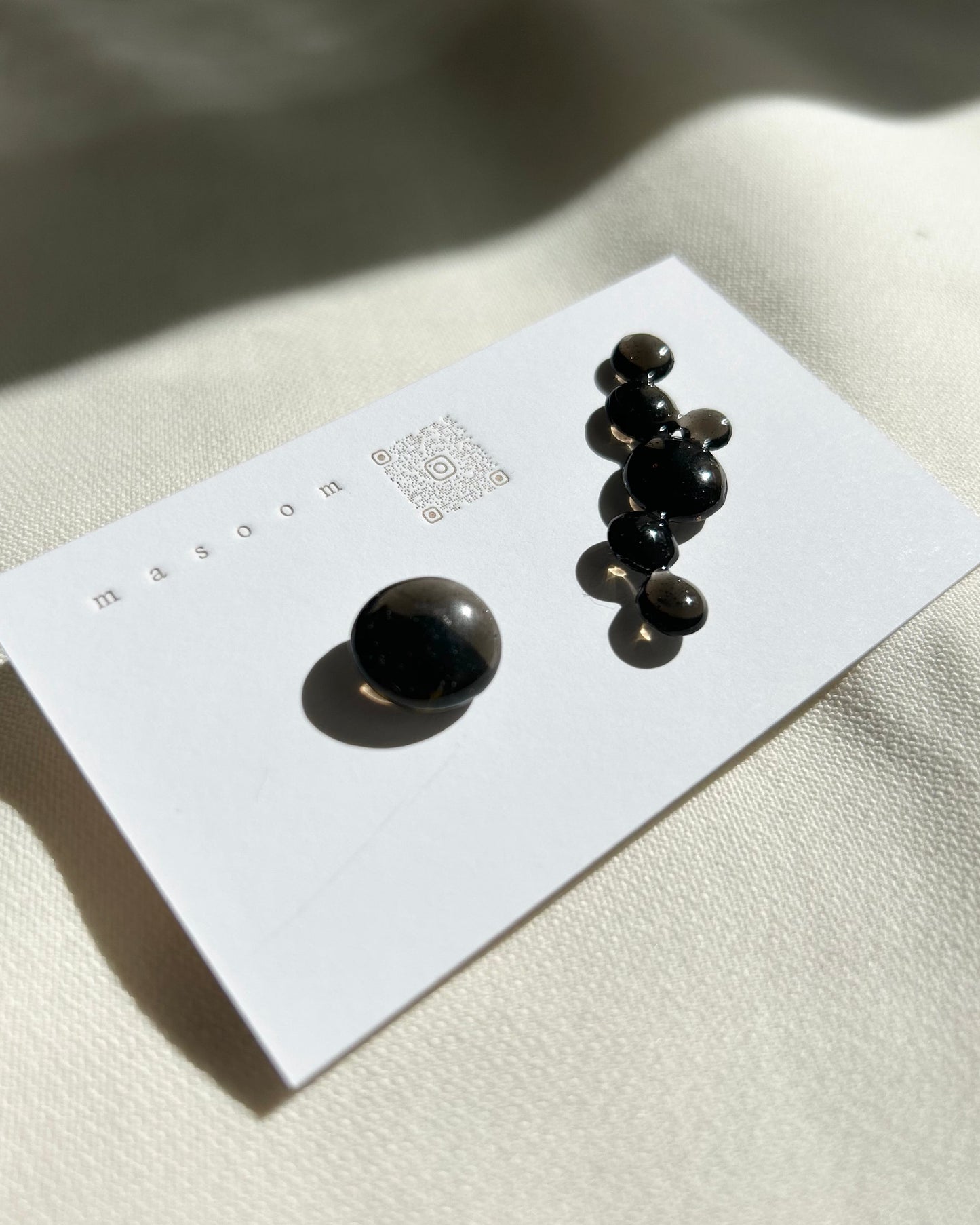 雫ピアス ー black