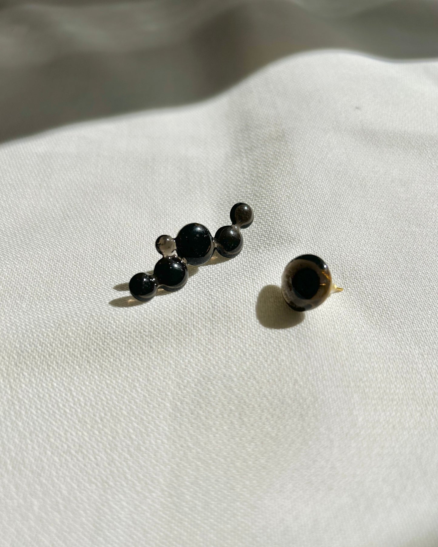 雫ピアス ー black