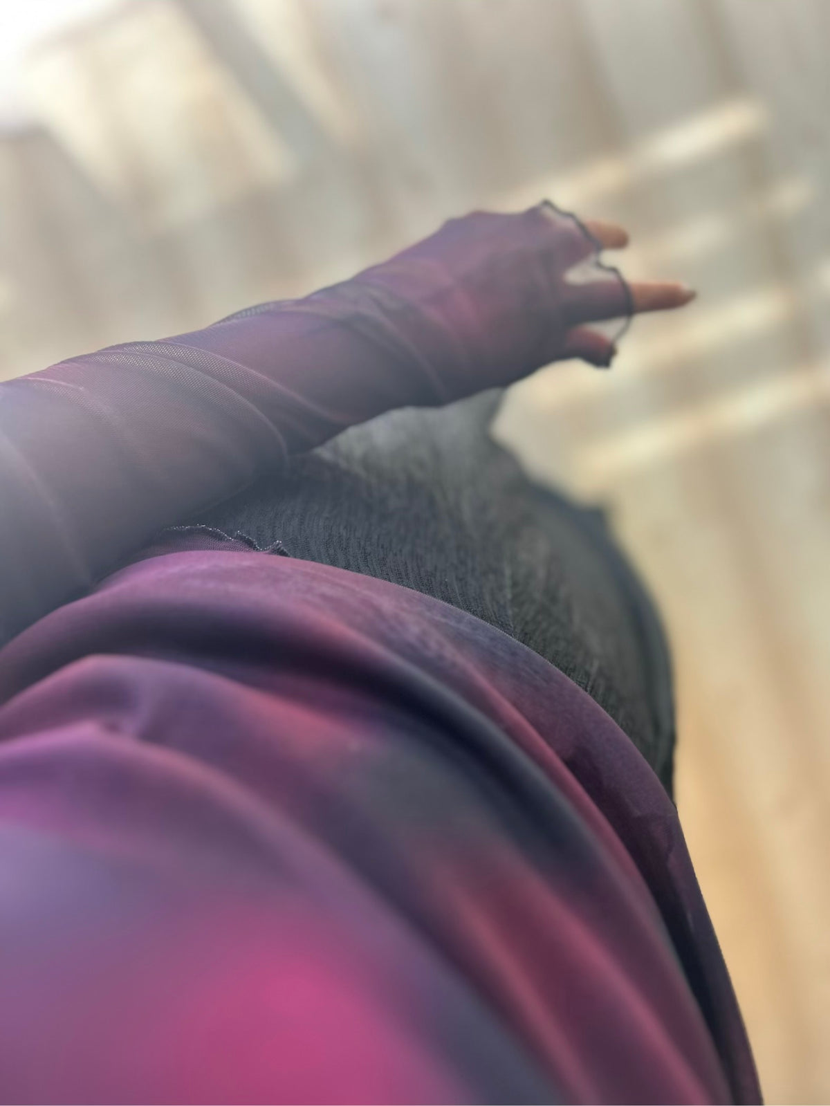 【予約】紫空の夕映え Sheer tops