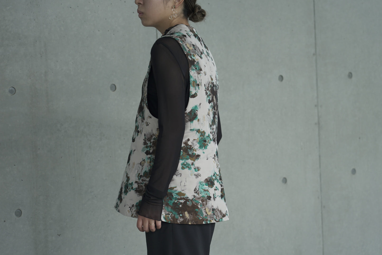 Pullover vest01 - Miyako green